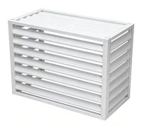 Griglia a persiana per condizionatore esterno con copertura, struttura solida resistente al vento, blocca pioggia e foglie,ventilazione perfetta per unità 1.5HP（A persiana Marrone 100×50×70CM）