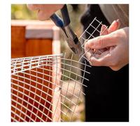 Griglia a rete in acciaio inox, 10 mm/0,6 mm, resistente tessuto per la protezione delle piante, per animali e pollame (0,5 x 13 m) - Uso versatile in giardino e fattoria
