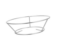 Griglia a rete per barbecue, Griglia angolare rotonda in acciaio inox for cucinare e cuocere all'aperto, argento, 32x22x9 cm