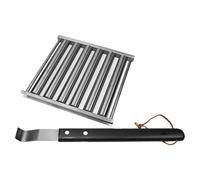 Griglia a rullo per cani calda, rullo per cani caldo - 5 capacità con manico in legno a rullo per cani caldo | Griglia per cani calda in acciaio inossidabile per barbecue, campeggio in carbone