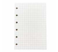 Griglia A7, 60 pezzi, nucleo di ricambio a sei fori, in PVC, con 6 fori, design ricaricabile, impermeabile e antipolvere, per studenti, cartelle per appunti e riunioni