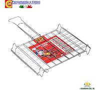 Griglia acciaio Alta Qualit graticola Doppia Cromata per barbecue Camino