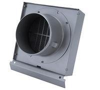 Griglia Aerazione Antivento in Acciaio Inox 150mm Diametro - Resistente alla Pioggia e alla Corrosione, con Rete Antizanzare Integrata per Ventilazione Parete (Diametro del tubo da 100 mm)
