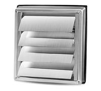 griglia aerazione regolabile 1 pz 100/125/150 mm in acciaio inox, tappo di ventilazione a parete, presa d'aria quadrata mobile, griglie da parete for cucina, copertura del condotto(150MM)