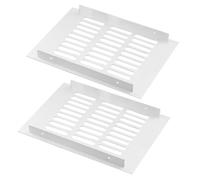 griglia aerazione rettangolare, Confezione da 2 griglie di ventilazione, griglia di ventilazione bianca, griglia di scarico in alluminio, quadrata for mobile da cucina, scarpiera e guardaroba(150mm*20
