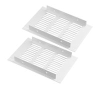 griglia aerazione rettangolare, Confezione da 2 griglie di ventilazione, griglia di ventilazione bianca, griglia di scarico in alluminio, quadrata for mobile da cucina, scarpiera e guardaroba(100mm*15
