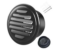 Griglia Aerazione Tonda Nero, Griglia Di Ventilazione In Acciaio Inox 304, Con Rete Per Insetti, Copertura Per Griglia Di Ventilazione, Per Circolazione Dell'aria(80 mm/3.2 in)