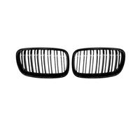 Griglia Anteriore 1 Coppia Per BMW Per X5/per X6 E70 E71 2008-2014 Griglie Anteriori Nero Opaco Lucido Griglia A Rene Fibra Carbonio Griglie Ricambio Paraurti Anteriore(Double Line Black)