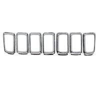 Griglia Anteriore 7Pcs Auto Griglia Anteriore Protezioni Copertura Trim Chrome ABS Griglia Anteriore Griglia Auto Da Corsa-styling Per Jeep Per Compass 2011-2014 Griglia Radiatore