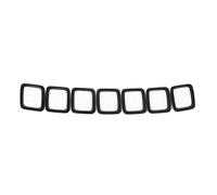 Griglia Anteriore 7PCS Griglia Anteriore Per Auto Copertura Griglia Anello Inserti Telaio Rifiniture Kit Per Jeep Per Compass 2017 2018 2019 2020 (Nero Opaco) Griglia Radiatore