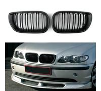 Griglia Anteriore A Doppio Rene Per Bmw E46 Serie 3 4 Porte 02-05 Nero opaco Y1