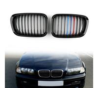 Griglia Anteriore A Doppio Rene Per Bmw E46 Serie 3 4 Porte 1998-2001 M-Color T0