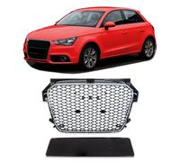 Griglia Anteriore A Nido D'Api Cromata Nera Sport Per Audi A1 8X 2010-2015