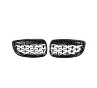 Griglia Anteriore A Rene Esterna Cromata Lucida Nera Griglia Diamond Meteor Per Bmw Serie 3 E92 E93 Coupé 2006-2010 Griglia Radiatore Anteriore(Nero)