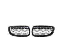 Griglia Anteriore A Rene Esterna Cromata Lucida Nera Griglia Diamond Meteor Per Bmw Serie 3 E92 E93 Coupé 2006-2010 Griglia Radiatore Anteriore(Black and Silver)