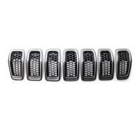 Griglia Anteriore ABS Auto Griglia Anteriore A Nido D'ape Inserti Griglia Di Copertura Trim Per Jeep Per Cherokee 2014 2015 2016 2017 2018 Parti Di Automobili 7Pcs Griglia Radiatore