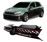 Griglia anteriore ABS VW Golf 6 dal 2008 al 2012 nero - rosso, senza emblema