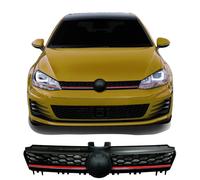 Griglia anteriore ABS VW Golf 7 dal 2012 al 2017 nero - rosso, senza emblema