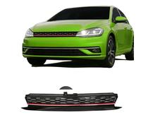 Griglia anteriore ABS VW Golf 7 Facelift 2017-2021 nero - rosso, senza emblema