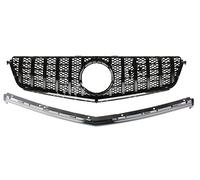 Griglia Anteriore Anteriore Corsa Paraurti Auto Grill Bar Coperchio Superiore Per Mercedes Per Benz W204 Classe C C63 Per AMG 2009 2010 2011 2012 2013 2014 Per GT Griglia Radiatore(Black 2012-2014)