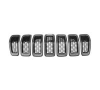 Griglia Anteriore Auto 7 Pz/set Per Jeep Per Cherokee 2014-2018 Maglia Nido D'ape Paraurti Anteriore Superiore Griglia Inserto Trim Anello Copertura Adatto Auto