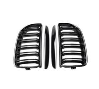 griglia anteriore auto Griglia Rene Anteriore Griglia Paraurti Anteriore Auto Griglia Doppia Stecca Griglia Per Rene Sportiva Per BMW E90 E91 2005-2008 (Nero Lucido) Cofano Griglia