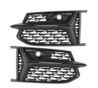 Griglia Anteriore Auto Per A6 Per SLine Per S-Line Per C8 Per S6 2019-2022 2 Pezzi Griglia Anteriore Per Fendinebbia In Rete Nera Lucida Per Auto(Glossy Black)