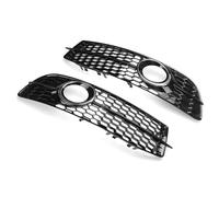 Griglia anteriore compatibile con Audi A6 C6 S-line S-Facelifted 2008-2011 Paraurti anteriore Fendinebbia Griglia di copertura della lampada a nido d'ape 4F0807681Q01C(Chrome Silver)