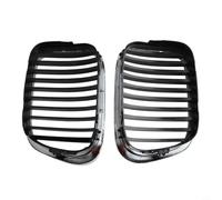 Griglia anteriore cromata nera in plastica ABS con lamelle nere, adatta per BMW E39 1997-2003 525i 528i per 530i 540i M5, ricambio per OEM 51137005837 51137005838 (coppia)