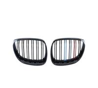 Griglia anteriore dell'auto Per BMW E60 E61 Serie 5 2003-2009 | Griglia a rene sportiva nera lucida a doppia striscia per paraurti anteriore(M Color)