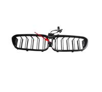 Griglia Anteriore Dell'auto Per BMW Serie 5 G30 G31 Pre-Facelift 2018 2019 2020 Griglie Paraurti A Doppio Rene Colore Nero Lucido Con Luce Bianca A LED Griglia Anteriore Sportiva