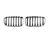 Griglia Anteriore Maschera Calandra Per BMW Per X5 Per X6 E70 E71 2007-2013 XDrive 30i 50i 35d Griglia Anteriore A Lamella Singola, Nero Lucido, Argento Cromato Opaco