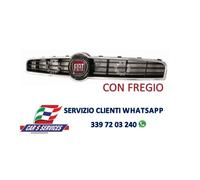 GRIGLIA ANTERIORE NERA LUCIDA CON CORNICE CROMATA + FREGIO FIAT BRAVO DAL 2007