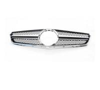 Griglia Anteriore Per Benz Per W207 E Coupe 2 Porte 2009-2013 E250 E300 E350 E500 E550 Griglia Anteriore AMG Style Car Paraurti Superiore Hood Mesh Griglie Radiatori(Argento)