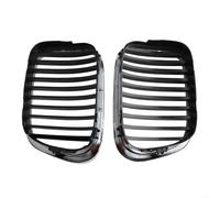 Griglia anteriore per BMW E39 1997 - 2003, cromata, nera, aspetto elegante, compatibile con OEM, coppia in ABS per motore sinistro e destro, flusso d'aria migliorato, facile da installare, per 525i