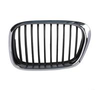 Griglia anteriore per BMW E39 1997 - 2003, cromata, nera, aspetto elegante, compatibile con OEM, in ABS, coppia sinistra e destra, flusso d'aria migliorato, facile da installare, per 525i (sinistra)