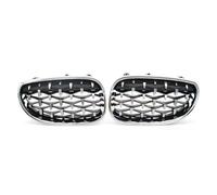 Griglia Anteriore Per BMW Per Serie 5 E60 E61 530i 520i 525i 540i 550i 2004-2009 Gloss Black Rene Griglia Car Styling Griglia Auto(D Silver)