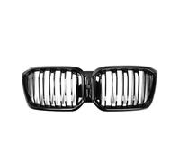 Griglia Anteriore Per BMW Per X3 G01 Per X4 G02 2022+ Griglia Paraurti Anteriore Stile Diamonds Griglia Superiore Stile Doppia Linea Completamente Nera Accessori Griglie Renali Anteriori(Double-Glossy