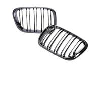 Griglia Anteriore Per BMW Per X5 E53 1999-2003 Paraurti Anteriore Inferiore Rene Racing Grill Doppia Stecca Fibra Carbonio Griglia Radiatore Copertura Griglia paraurti(Dual Gloss Black)