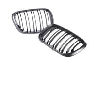 Griglia Anteriore Per BMW Per X5 E53 1999-2003 Paraurti Anteriore Inferiore Rene Racing Grill Doppia Stecca Fibra Carbonio Griglia Radiatore Copertura Griglia paraurti(Dual Mattel black)