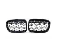 Griglia Anteriore Per BMW Serie 3 F30 F31 F35 2011-19 Griglia Anteriore A Doppio Rene Con Doppia Stecca E Griglia Sportiva Corsa Inserti In Maglia Rete Anteriore(Black andSliver)