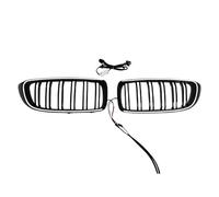Griglia Anteriore Per BMW Serie 4 F32 F33 F36 2013-2019 Paraurti Anteriore Auto Griglia LED Griglia Racing Doppia Lamella Nero Lucido Accessori Griglie Renali Anteriori