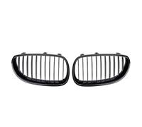 Griglia Anteriore Per BMW Serie 5 E60/E61 325i 2004-2009 Paraurti Anteriore Cromato Griglie Del Cofano Stile Diamonds Griglie A Lamelle Stile Single Line Griglie Renali Anteriori(Single-Glossy Black)