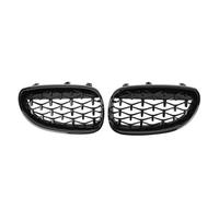 Griglia Anteriore Per BMW Serie 5 E60/E61 325i 2004-2009 Paraurti Anteriore Cromato Griglie Del Cofano Stile Diamonds Griglie A Lamelle Stile Single Line Griglie Renali Anteriori(Diamond-Glossy Black)
