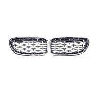 Griglia Anteriore Per BMW Serie 5 F10 F11 F18 520i 523i 528i 520d 530d Griglia A Doppio Rene Diamantata Paraurti Anteriore Auto Sportiva Corsa Griglie Inserti In Maglia Rete Anteriore(Sliver)