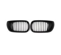 Griglia Anteriore Per E46 4 Porte 4D Per Serie 3 2002-2005 Accessori Auto 2 Pezzi Griglia Anteriore A Doppia Stecca Nera Opaca In Stile Auto Centrale Paraurti Mascherine Protezione