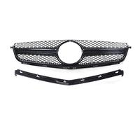 Griglia Anteriore Per Mercedes Per Benz W204 C63 Per AMG 2012-2014 Solo Griglia Anteriore W/Griglia Telaio Copertura Trim Sovrapposizione Nero Car Paraurti Superiore Griglia Radiatore