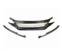 Griglia Anteriore Reale In Fibra Di Carbonio Griglia Anteriore Corsa Grill Per Civic FK8 FC1 FK7 10th Paraurti Superiore Cappuccio Maglia Auto Body Kit Griglia Griglia Radiatore