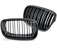 Griglia anteriore sportiva nera lucida compatibile con BMW X5 E70 X6 E71 2008 2009 2010 2011 2012 2013 RS-3116 Griglia anteriore centrale anteriore Sport ricambio griglia renale