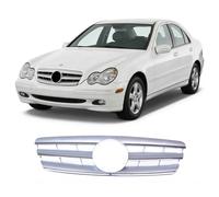 Griglia Anteriore Streckgitter Argento Per Mercedes-Benz C-Klasse W203 2000-2007